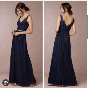 BHLDN Hitherto Fleur Dress in Navy